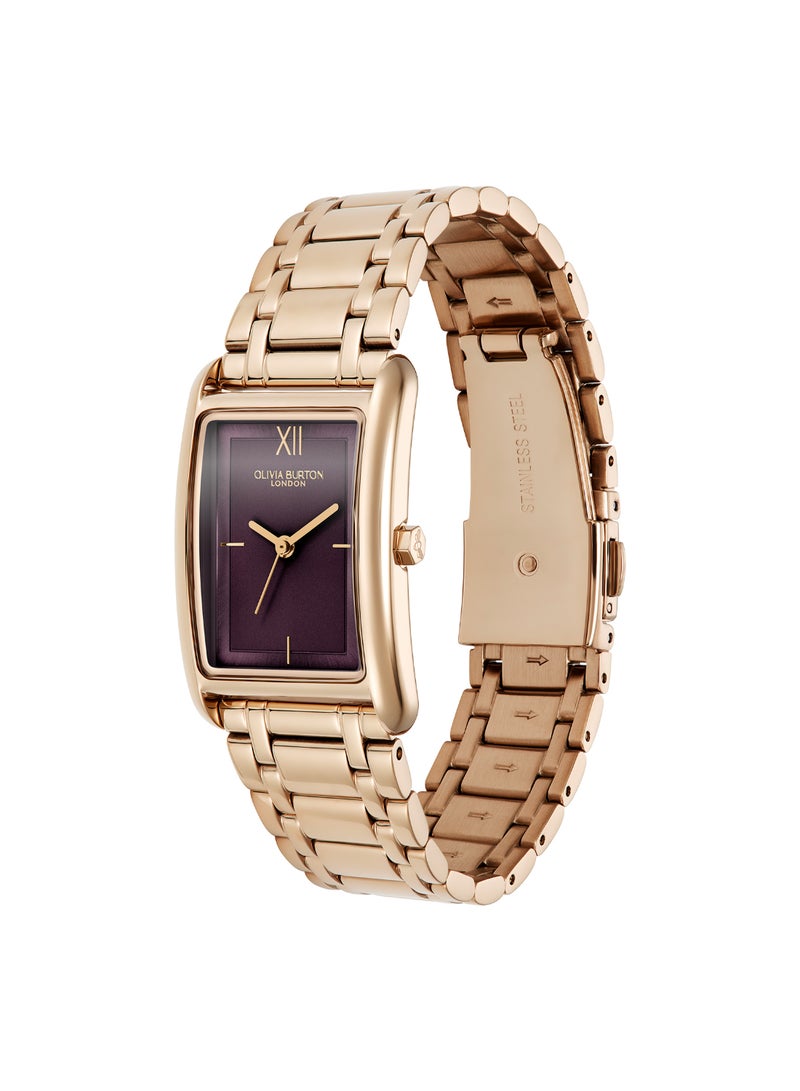OLIVIA BURTON TANK ANALOG WOMEN'S MIDNIGHT PLUM CASE WATCH - 24000196 - Image 2