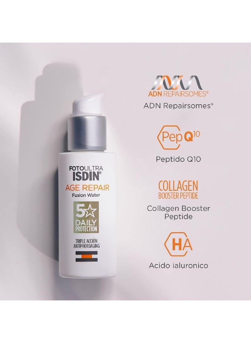 آيسدين سوتيكز Isdin Fotoultra Age Repair Fusion Water SPF 50+ – حماية من الشيخوخة الضوئية، 50 مل - Image 3