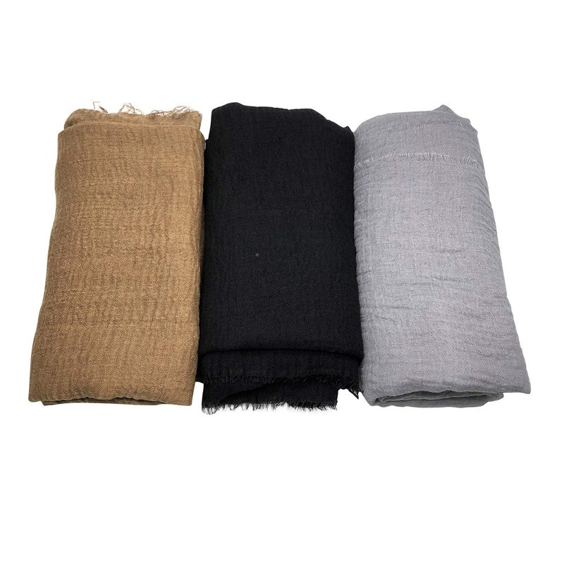 Axe Sickle Women Scarf Shawl for All Season 3PCS Scarve Wrap Scarve A. - Image 5