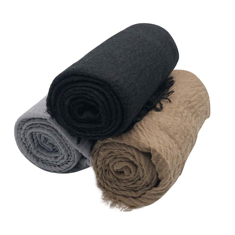 Axe Sickle Women Scarf Shawl for All Season 3PCS Scarve Wrap Scarve A. - Image 4