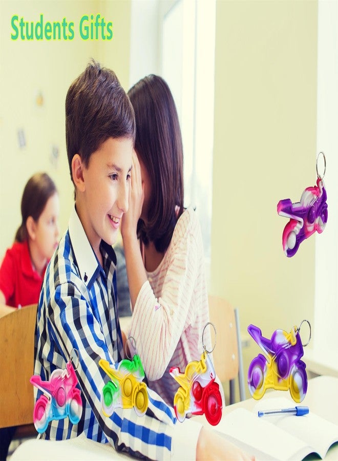 مجموعة HOZKEAP المكونة من 24 قطعة من حلقات مفاتيح صغيرة على شكل دراجة نارية، هدايا للأولاد والبنات، لوازم حفلات أعياد الميلاد، جوائز للطلاب في الفصل الدراسي خلال الصيف - Image 3