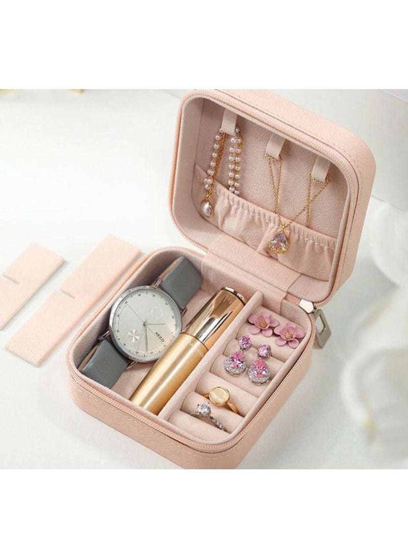 Mei Lifestyle - Jewellery Box With Case Mini Ring Storage Organizer,  Earings Holder And Also Many Compartments (Black) - Image 1