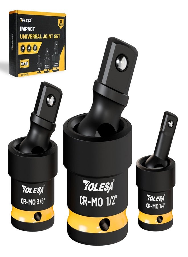 TOLESA Swivel Socket Set, 1/2", 3/8", 1/4" Impact Universal Joint-Socket Swivel Set, Premium CR-MO Steel - Image 1