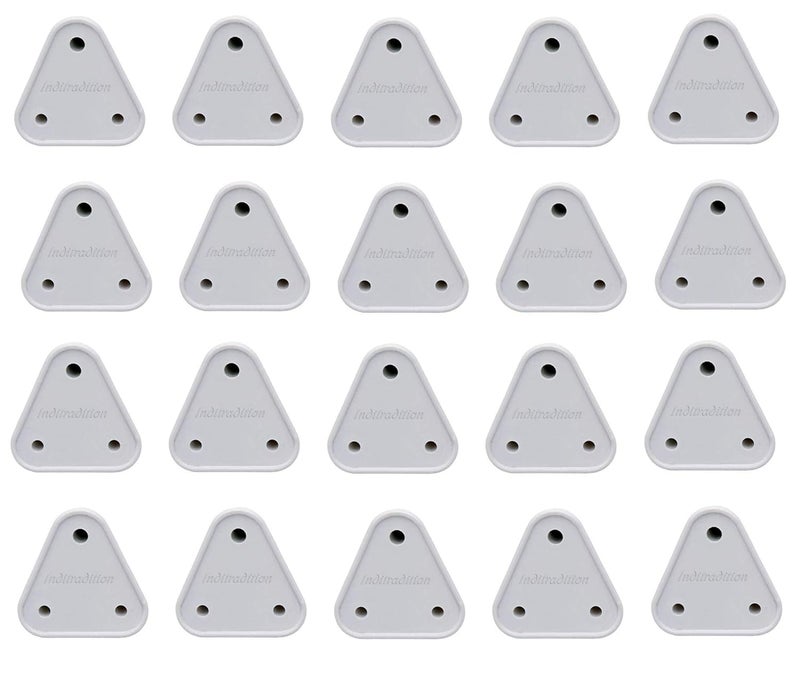 Inditradition Baby Safety Electrical Socket Cover Guards, for 5 amp Sockets, White (Pack of 20) - Image 1
