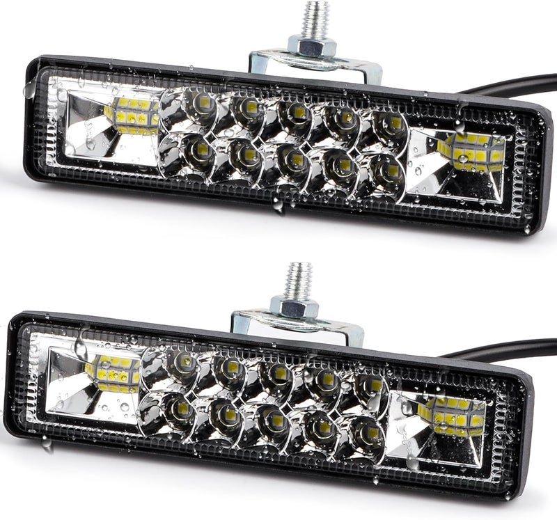 LIGBT 2PCS LED Light Bar 5.7 Inch Slim 60W Led Driving Lights Waterproof Driving Fog Light Flood Spot Beam Combo LED Work Lights for Jeep Truck Boat Car UTV ATV - Image 1