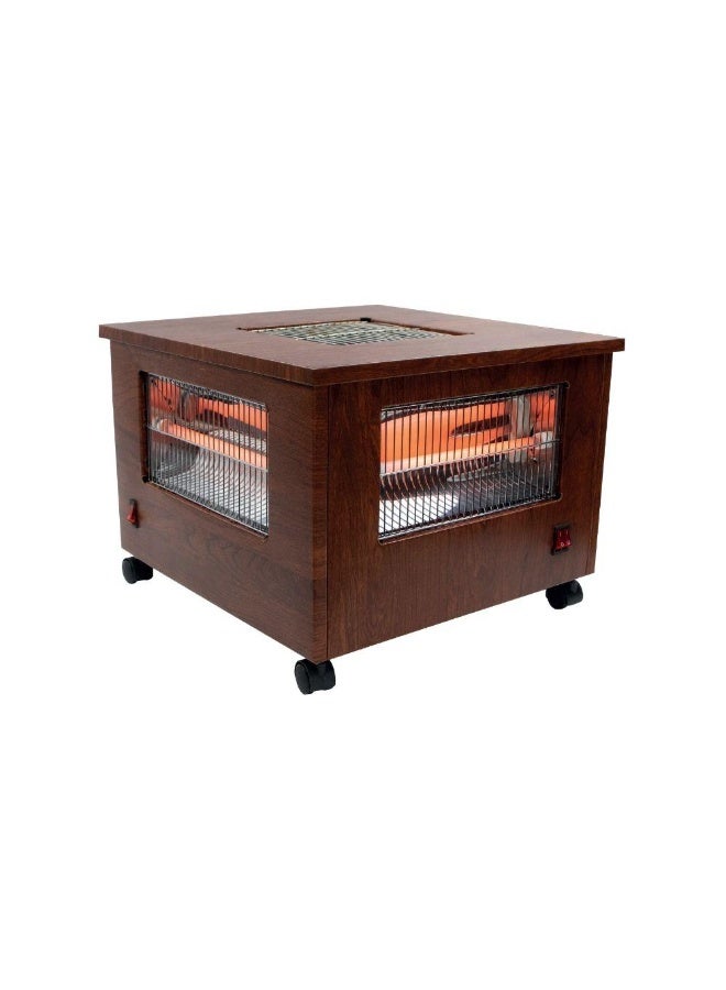 Denx 🔥 DENX DX2631 Multi-Purpose Electric Heater – 2000W Powerful Heating with Four-Side Heat Distribution and Top Cooking Surface – Elegant Wood Design and Easy to Move - Image 5