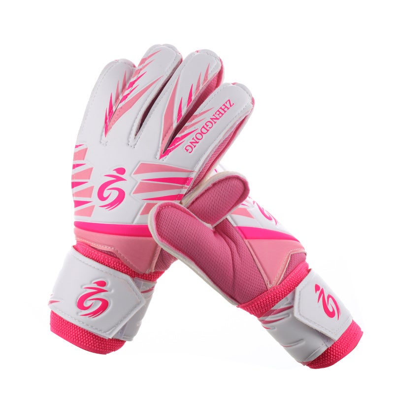 Generic Youth Goalkeeper Gloves Non-Slip Training Pink