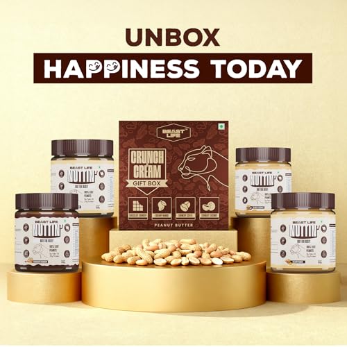 BeastLife Crunch & Cream Peanut Butter Combo Box – 4 Flavors (Mango, Coconut, Coffee, Chocolate) | 24.5 G Protein | 350 gm Each | 100% Peanuts, High Protein | Zero Palm Oil | Non‑GMO Nut Butter | Fitness-Friendly Spread | Zero Cholesterol - Image 4