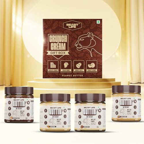 BeastLife Crunch & Cream Peanut Butter Combo Box – 4 Flavors (Mango, Coconut, Coffee, Chocolate) | 24.5 G Protein | 350 gm Each | 100% Peanuts, High Protein | Zero Palm Oil | Non‑GMO Nut Butter | Fitness-Friendly Spread | Zero Cholesterol - Image 5