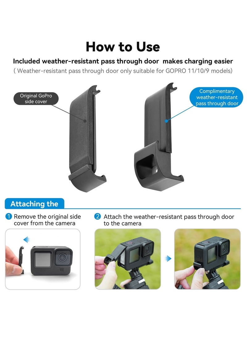 TELESIN - TELESIN 10000mAh Power Bank Selfie Stick Charging Handle Grip for GoPro 12 11 10 9 DJI Action 3 4 Insta360 X3 Camera Smart Phone - Image 1