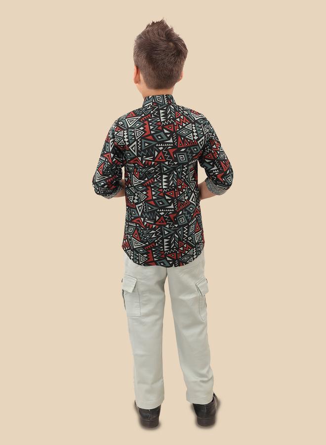 Ts Trends Ts Trends All-Over Print Long Sleeve Shirt and Pants Set  - Image 4