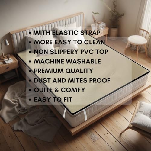THE MAXIMUS Maximus PVC Plain 100% Waterproof Premium Mattress Protector | Breathable and Hypoallergenic Ultra Soft Fitted Bed Protector (72x78, Olive Green) - Image 2