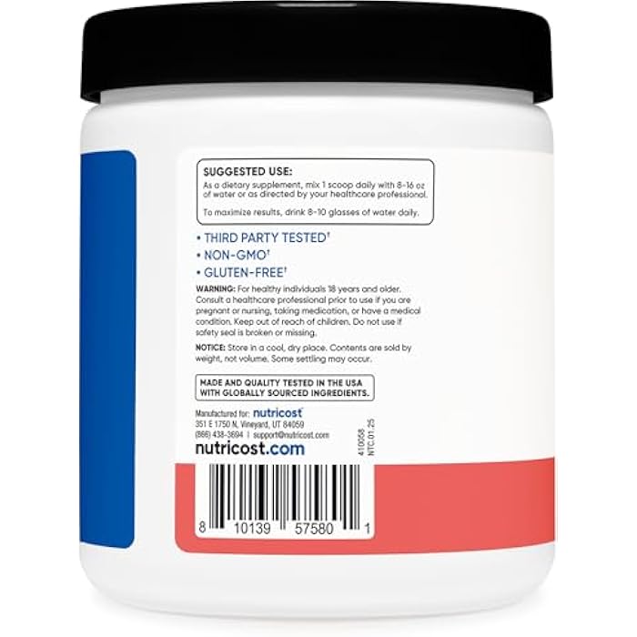Nutricost Creatine Monohydrate + Hydration Watermelon Flavored (30 Servings) - 7 Vitamins & Minerals, 5000mg of Creatine Per Serving - Image 4