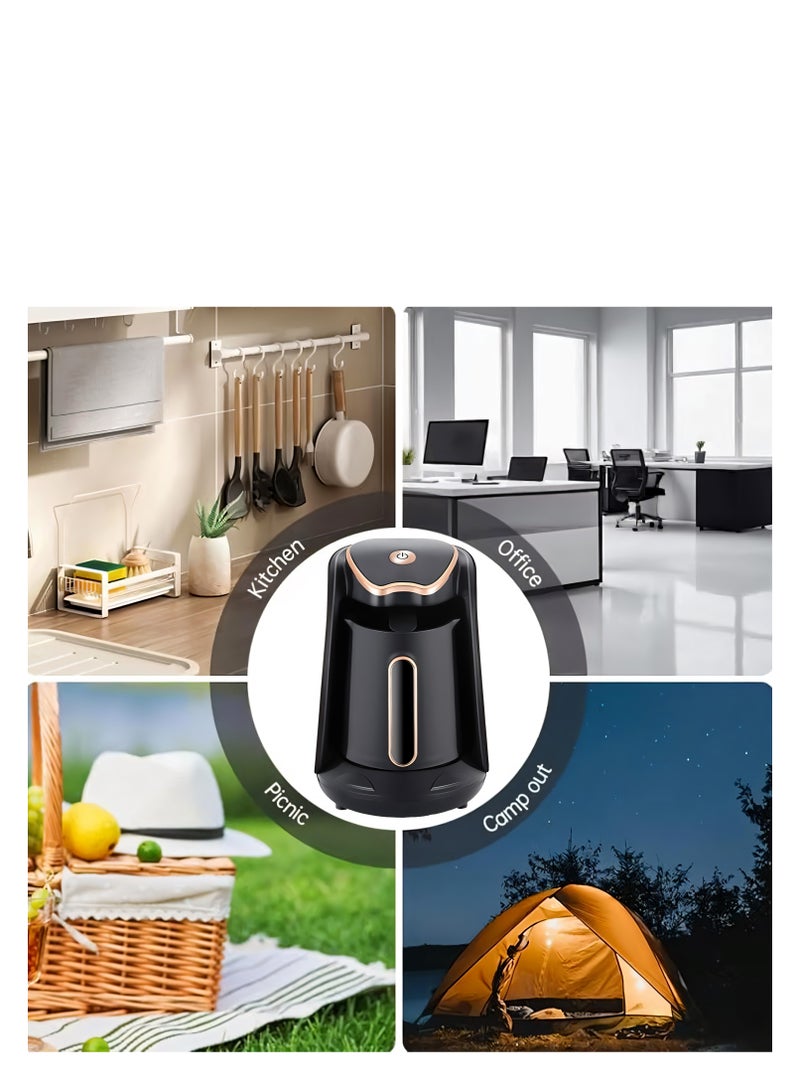 RAF Turkish Coffee Maker 600W | Electric Turkish Coffee Pot with 300ml Capacity | One-Button Brewing, Adjustable Temperature 65°C–100°C | Multi-Use Coffee & Tea Maker - Image 4