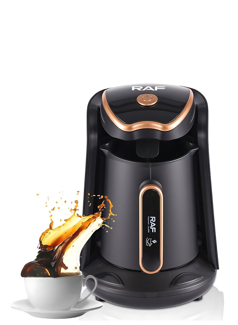 RAF Turkish Coffee Maker 600W | Electric Turkish Coffee Pot with 300ml Capacity | One-Button Brewing, Adjustable Temperature 65°C–100°C | Multi-Use Coffee & Tea Maker - Image 1