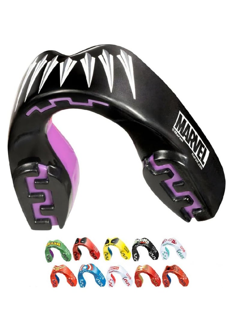 MARVEL Black Panther mouthguard Adult, Full contact for all sports including rugby, martial arts, boxing, ice hockey and all contact sports - Image 1