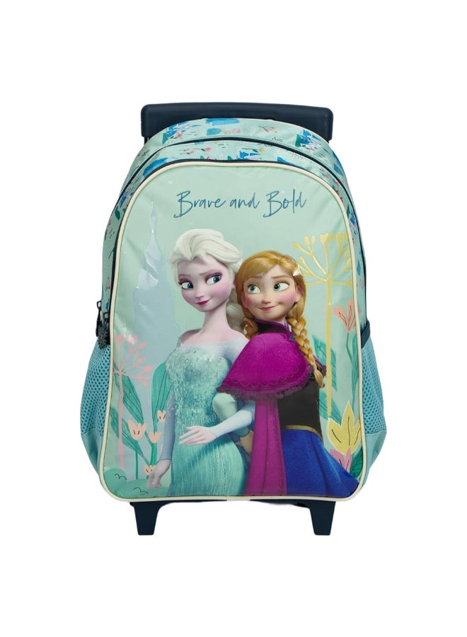 SunCe Disney Frozen 2-Compartment Zipper Closure Trolley Backpack Multicolour 14.3 x 11.02 x 5.11 Inch SUNS-3081FRZ  - Image 1