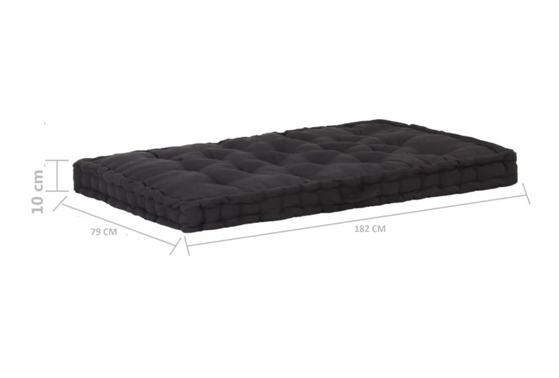 ATOOTFUSION Cotton Floor Mattress, 5-Inch Thick, Foldable Movable Cotton Quilt Gadda Solid Color Black (Single Bed Mattress 30X72X5 Inches) - Image 2