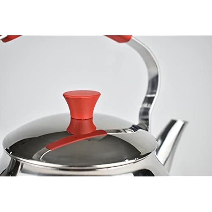 هاسيفير إبريق شاي من الفولاذ المقاوم للصدأ، غلاية شاي، غلاية شاي على الموقد، إبريق شاي بمقبض مقاوم للحرارة، مولانا 10 لتر - Image 3