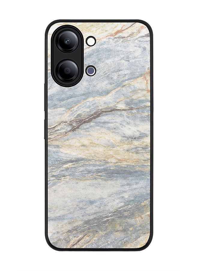 Stylizedd For vivo Y21 / Y11 Case,Slim fit Camera Protection, Shockproof Thin Phone cover  - Marble Print Grey Classic - Image 1