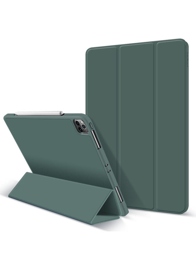 Suitable For Ipad 2025 Magnetic Shell 11 Inch Tri-fold Air4 Flat Shell 10.9 Leather Case Ipadpro Protective Case-Color:Brown-Applicable Model:mini6/7（2021/2024） - Image 2