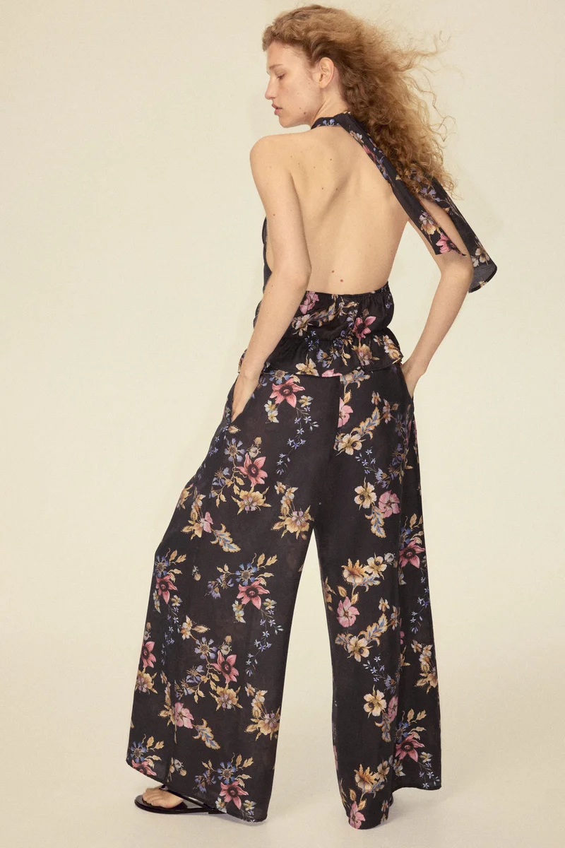 H&M  Wide viscose-blend trousers for Women | Best Price UAE