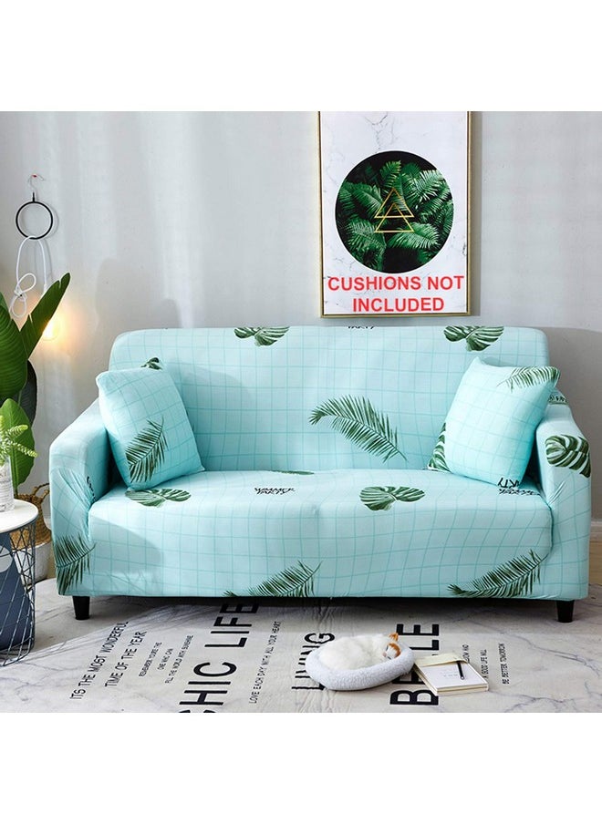 HOUSE OF QUIRK House of Quirk Universal Triple Seater Sofa Cover Big Elasticity Cover for Couch 140 GSM Sofa Slipcover (Sky Blue Fern, 185-230cm)  - Image 2