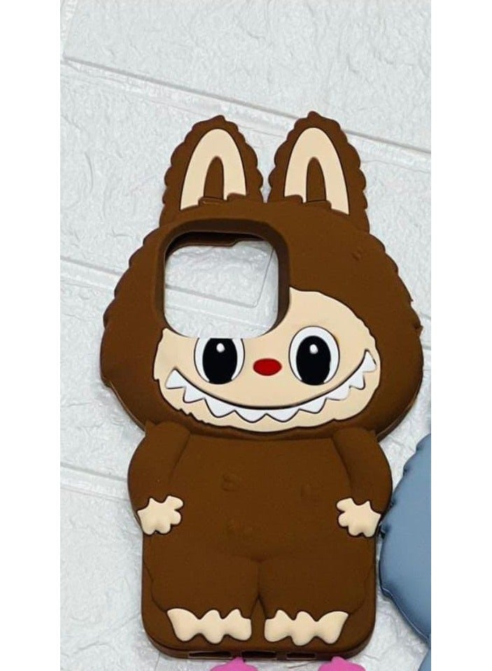 لابوبو جراب Labubu الناعم المصنوع من السيليكون لهاتف iPhone 16 Pro Max، جراب Monter ثلاثي الأبعاد مقاوم للانزلاق ومضاد للانزلاق، جراب رائع وجميل وفريد ​​من نوعه للأطفال والمراهقين - Image 1