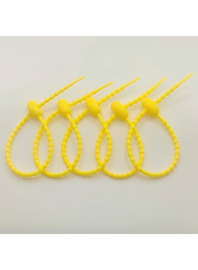 إسكدنيا Tadpole Tie DIY Live Buckle Writer Soft Glue Tie Keychain Jewelry Bag Doll Lanyard Decoration Accessories-Color:Yellow 26cm - Image 1