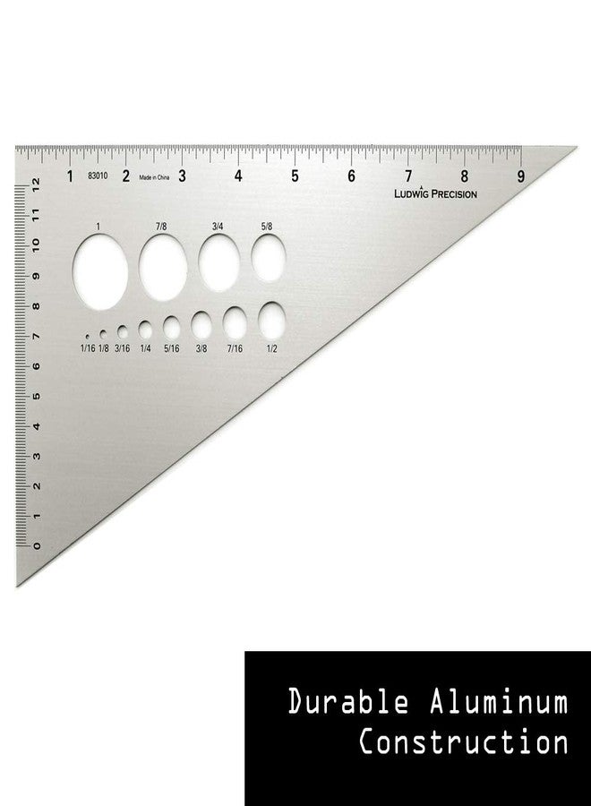Ludwig Precision 30-60-90-Degree Aluminum Drafting Triangle, 10-INCH - Image 2