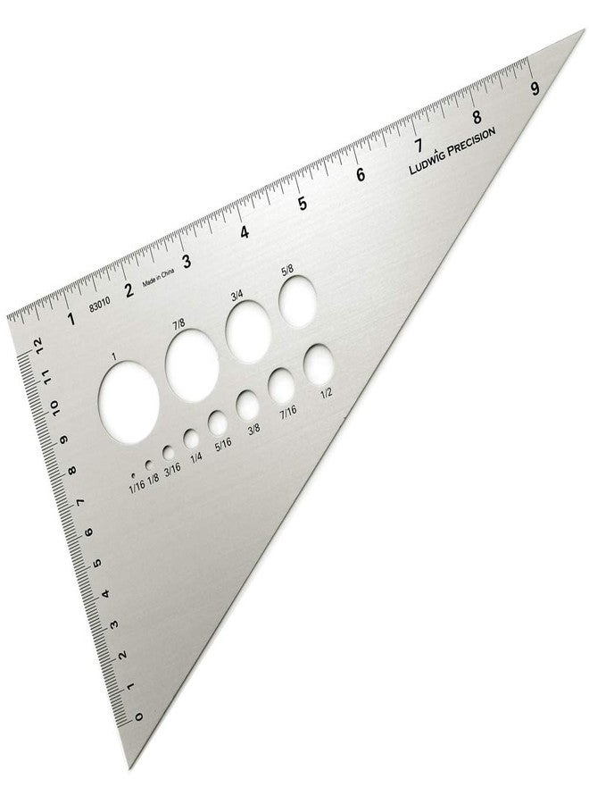 Ludwig Precision 30-60-90-Degree Aluminum Drafting Triangle, 10-INCH - Image 1