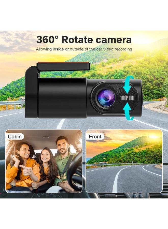 Car Camcorder Dash Cam Front- 1080P FHD Front Dash Camera for Cars with APP Free 32GB Card|Night Vision|Loop Recording|High-temperature resistant|G-Sensor|WDR|24H Parking Monitor|Type C - Image 5