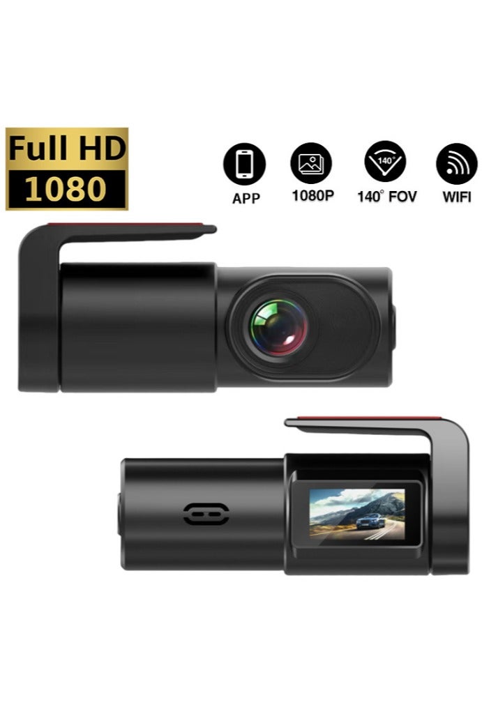 Car Camcorder Dash Cam Front- 1080P FHD Front Dash Camera for Cars with APP Free 32GB Card|Night Vision|Loop Recording|High-temperature resistant|G-Sensor|WDR|24H Parking Monitor|Type C - Image 1