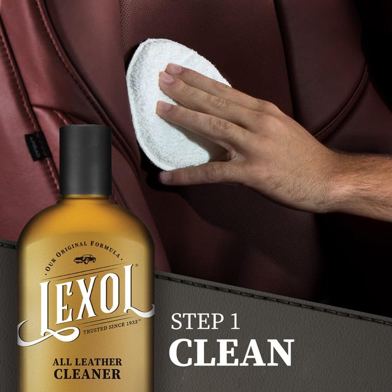 LEXOL طقم منظف ومكيف الجلد من ، للاستخدام على الأثاث، داخل السيارة، الأحذية، الحقائب، يتضمن 2 إسفنجة تطبيق، نظام من خطوتين، 8 أونصات لكل منهما - Image 3