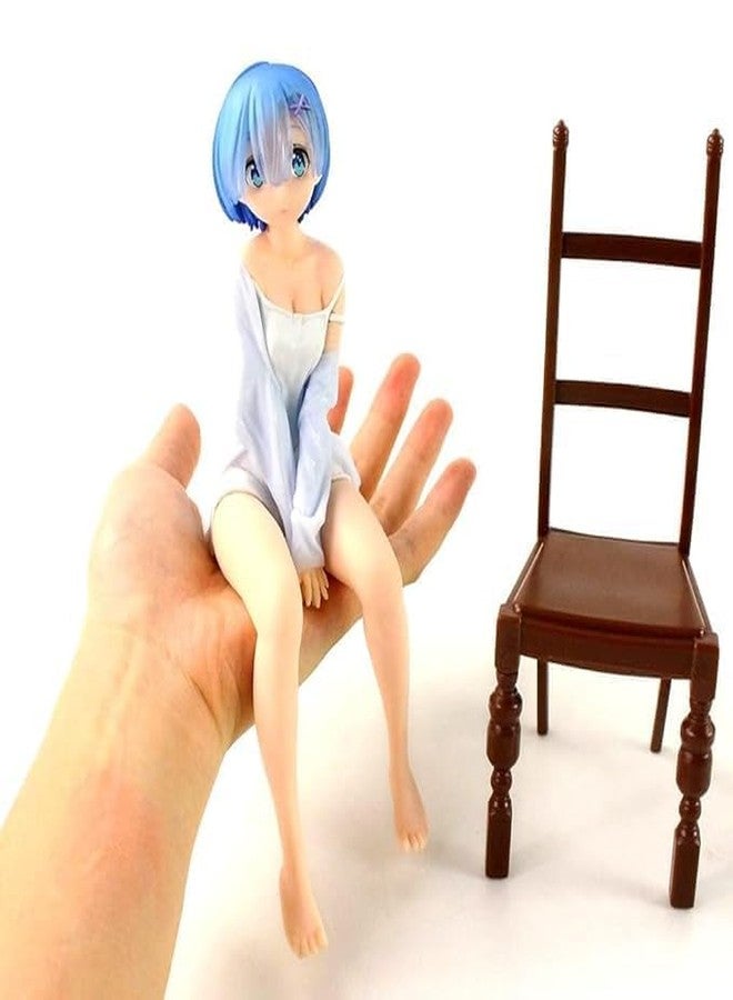 YOURKARTS.COM 17cm Anime Girl Figurine on Chair Blue Dress Character Showpiece | Cute Decoration for Tabletop, Office Desk or Bedroom Shelf | Trending Accessories 2025 - Image 2