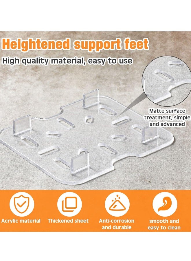 6 Pcs Plastic Drain Shelf for Size Food Pan Clear Plastic Grate Acrylic Food Drain Trays for Kitchen Restaurant Hotel (1/6) - Image 3