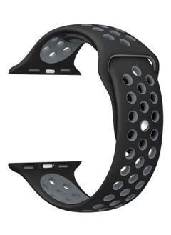 PROMASS Dot Pattern Replacement Band For Apple iWatch Series 5/4/3/2/1 38-40mm Black/Cool Grey  - Image 2