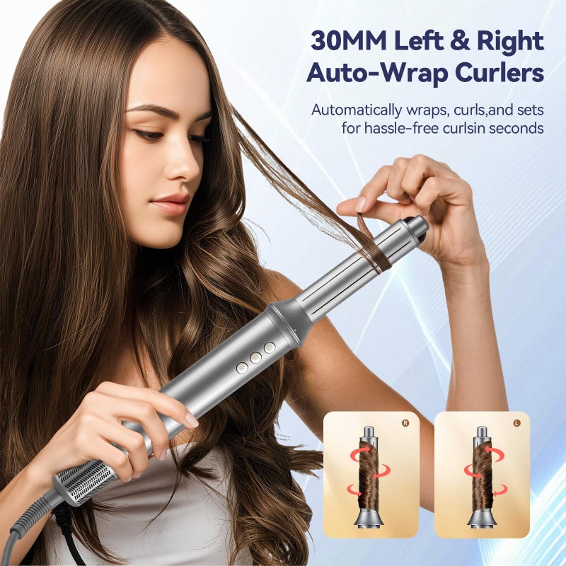 SIGBOT 5 in 1 Hair Dryer Brush Setï¼ŒProfessional Blow Dryer Brush,High-Speed Hot Air Styler Wrap for Women,Multi Stylers - Volumize,Curl,Straighten,Frizz-Free,No Heat Damage - Image 4