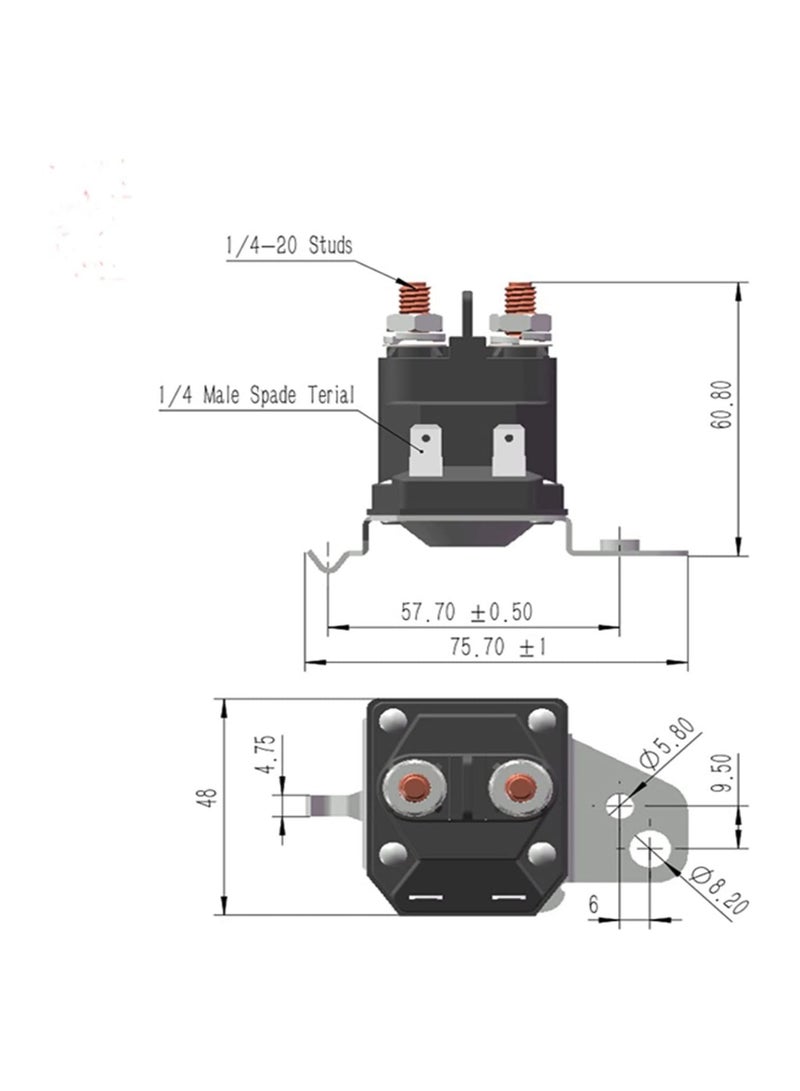 SYOSI 725-06153A 725-06153 Starter Solenoid Relay for Riding Lawn Mower Compatible with Cub Cadet XT1 XT2 Enduro RZT LT1 ZT1 ZT2 MTD Troy Bilt Yard Man Husky Yard Machines Craftsman Zero Turn - Image 3