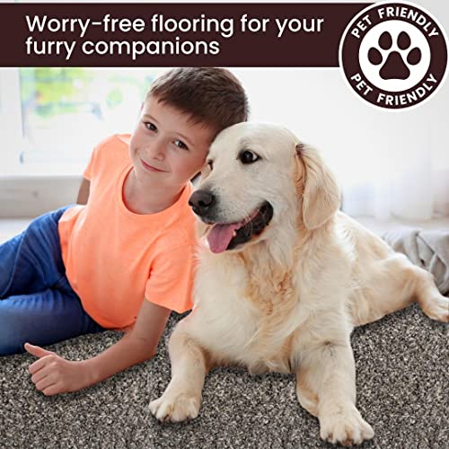 SMART SQUARES THE SIMPLE FLOORING SOLUTION Smart Squares in A Snap Premium Made in The USA Carpet Tiles 18x18 Inch, Soft Padded, Seamless Appearance, Peel and Stick for Easy DIY Installation (10 Tiles - 22.5 Sq Ft, 783 Ironside) - Image 5