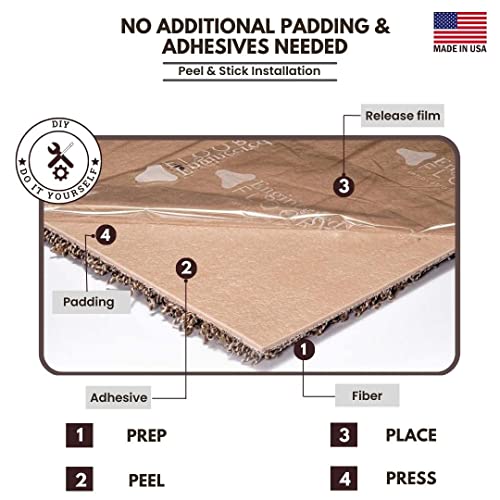 SMART SQUARES THE SIMPLE FLOORING SOLUTION Smart Squares in A Snap Premium Made in The USA Carpet Tiles 18x18 Inch, Soft Padded, Seamless Appearance, Peel and Stick for Easy DIY Installation (10 Tiles - 22.5 Sq Ft, 783 Ironside) - Image 3