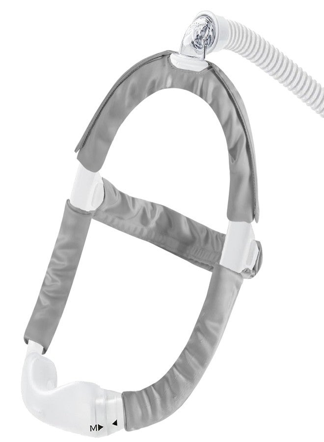JDVBDNK 4 قطع من أغطية حزام قناع جهاز التنفس CPAP المصنوعة من الساتان، وسائد قناع CPAP مريحة تناسب غطاء الرأس Dreamwear أو AirFit، أغطية حزام قناع CPAP حريرية، واقي شعر مضاد للتجاعيد لجهاز التنفس CPAP لتقليل العلامات الحمراء (رمادي فاتح) - Image 1