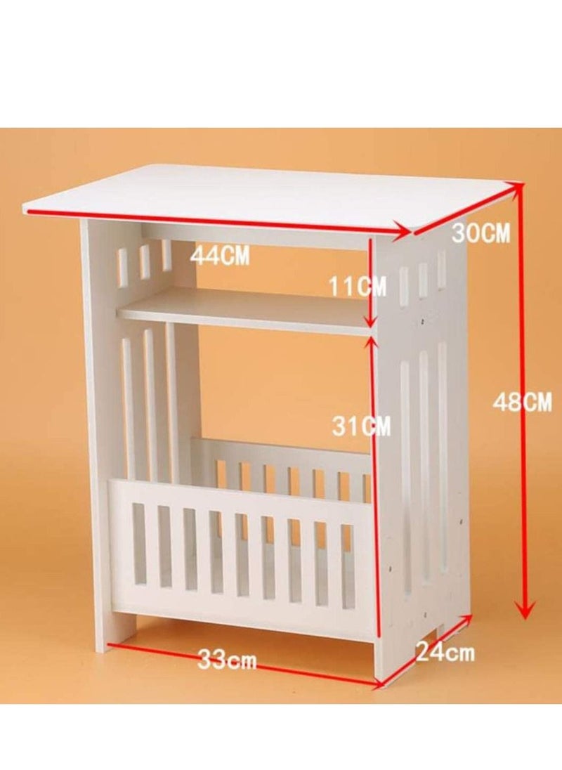 Generic FFD Square Coffee Table -Multi-Functional Small Side Table, Nightstand with Storage Shelf, Perfect for Bedroom, Living Room, and Bedside  - Image 2