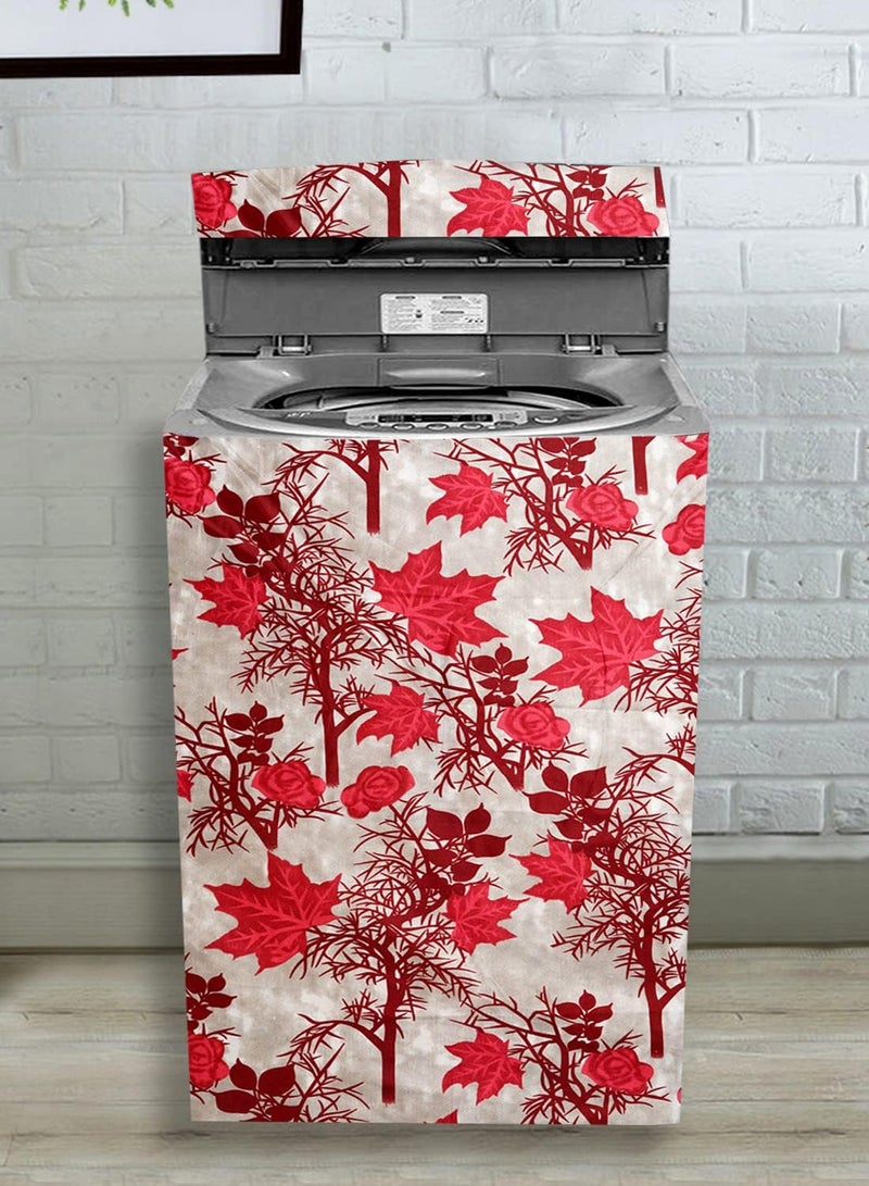 KANUSHI Industries® Washable & Dustproof Top Load Fully Automatic Washing Machine Cover (Suitable for 6 Kg, 6.5 kg, 7 kg, 7.5 kg) (Maroon-SHUB-TOP-Load-Fully) - Image 1
