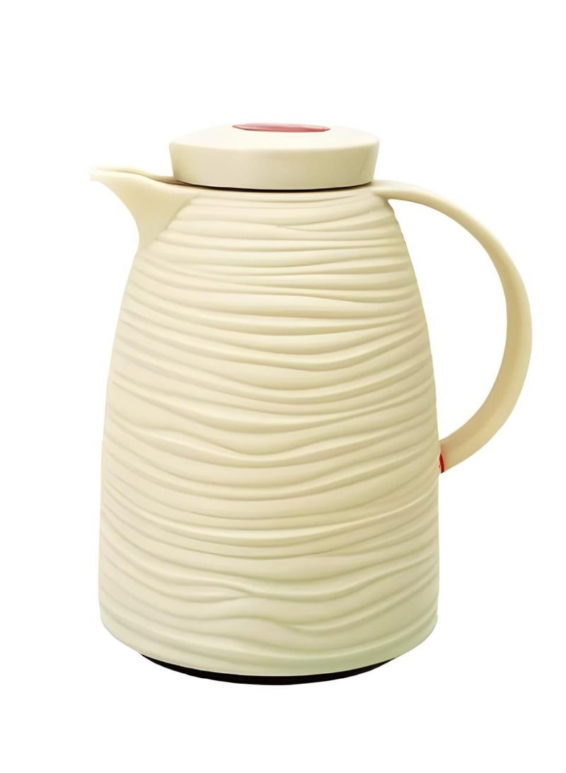 باصرة ترمس باصرة فاخر للشاي والقهوة بتصميم موجي سعة 1 لتر - Image 2