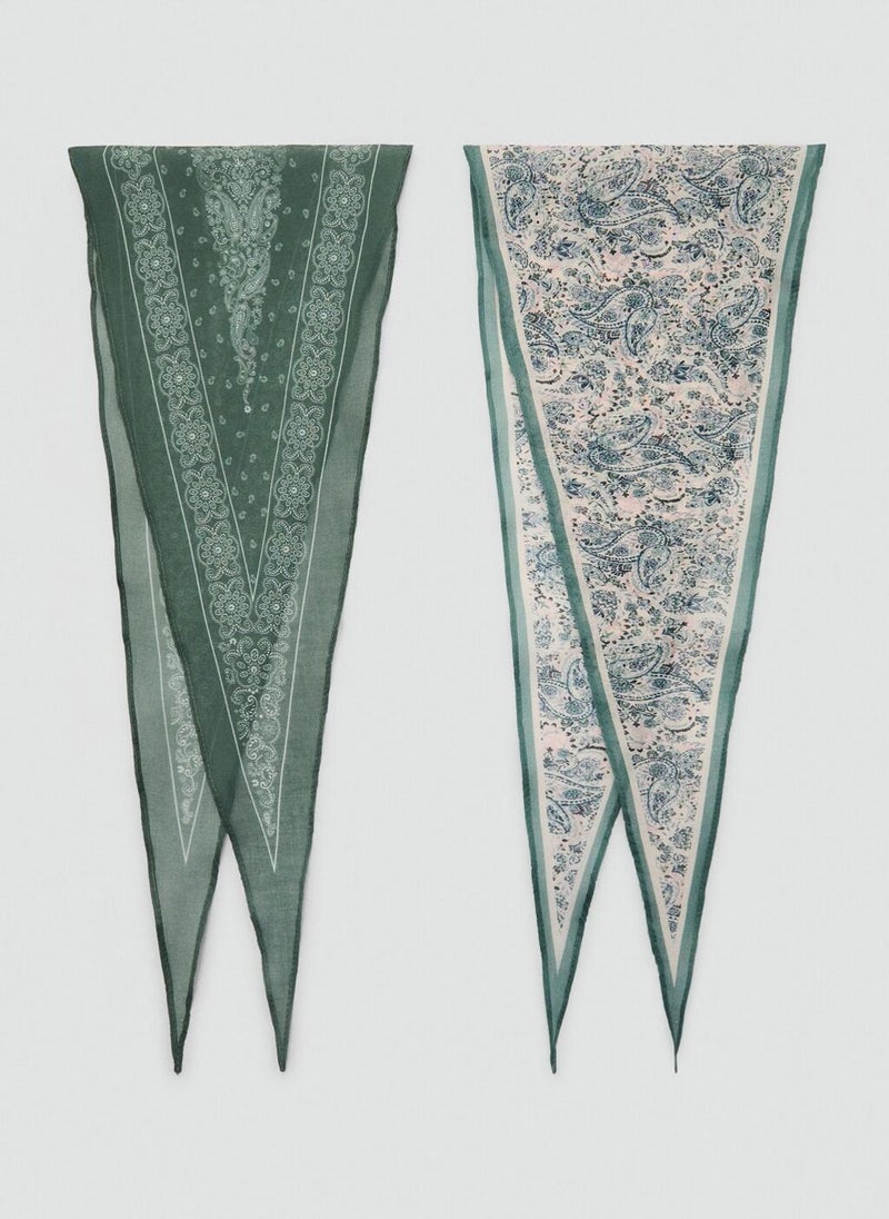 MANGO Set Of 2 Combined Scarves  - Image 2