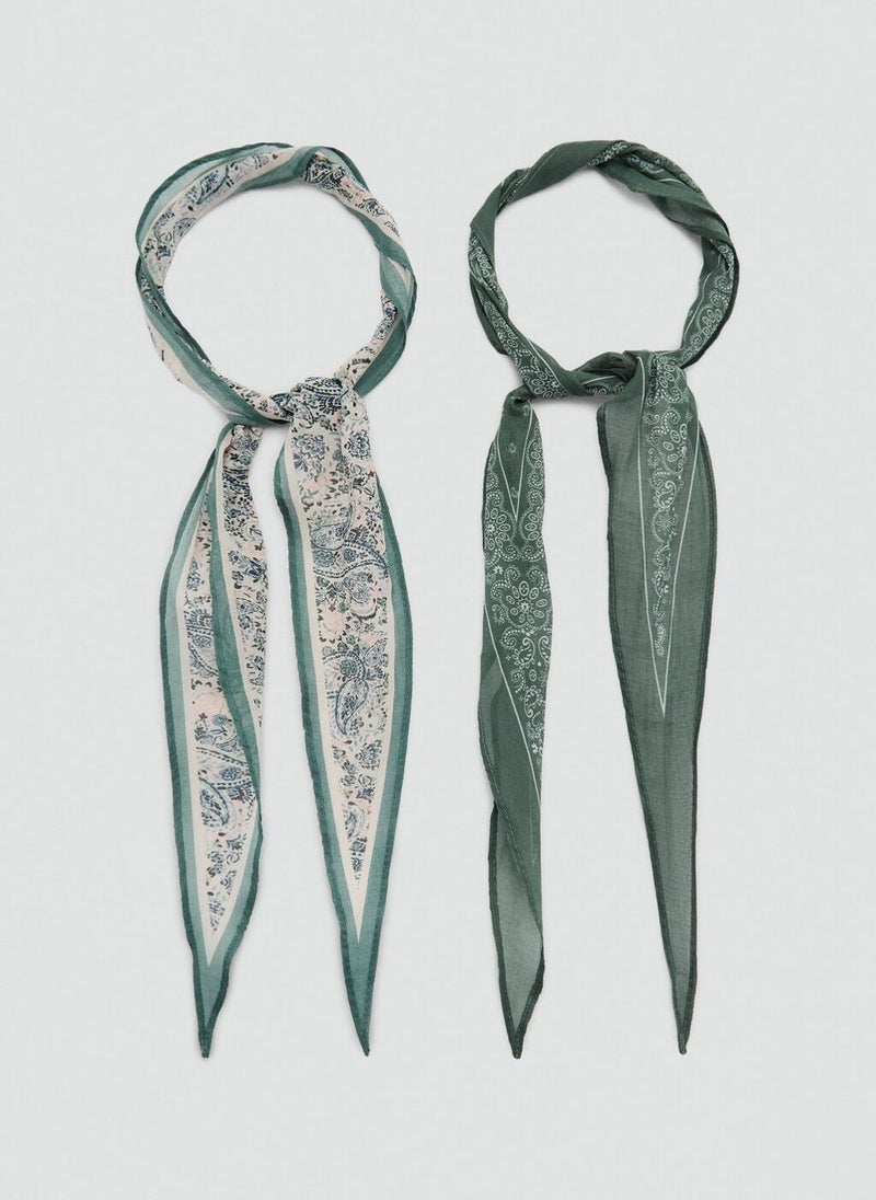 MANGO Set Of 2 Combined Scarves  - Image 1