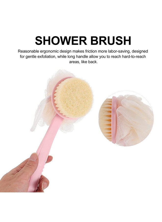 MOKRUSH 2 in 1 Back Body Bath Brush with Bristles and Loofah, Curved Long Handle, Dry/Wet Use - Image 5