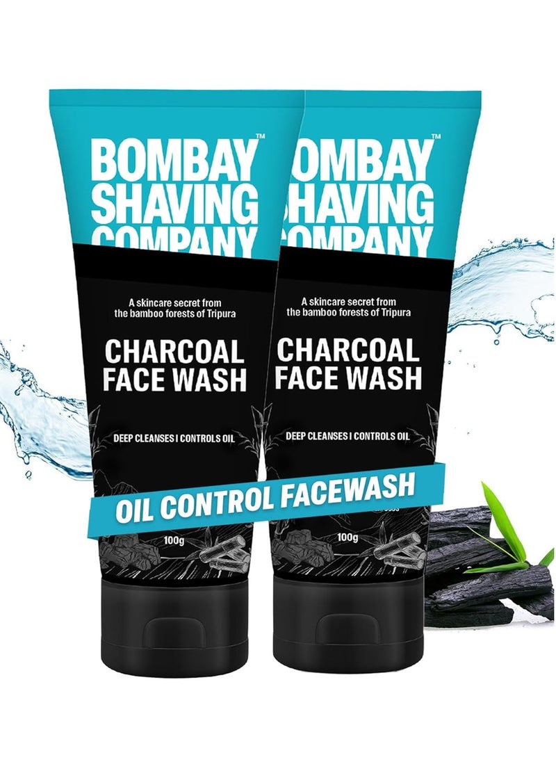 BOMBAY SHAVING COMPANY - Charcoal Face Wash Fights Pollution And Acne Oil Control Pack of 2 - Image 1