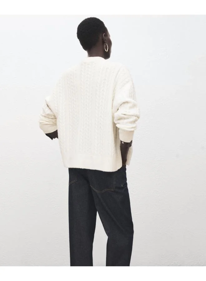 Mango Knitted Braided Cardigan